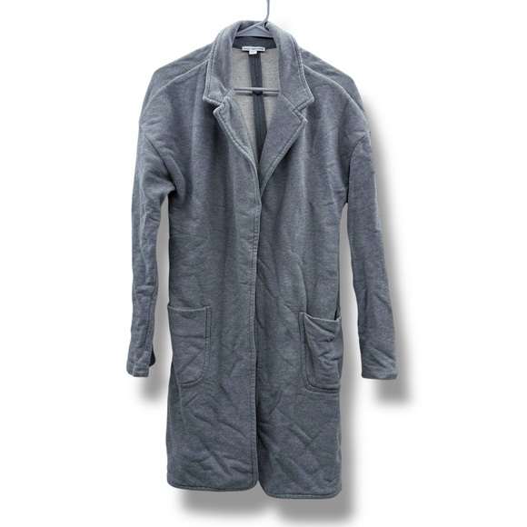 Standard James Perse Gray Long Sleeve Open‎ Long Cardigan Sz 3 (L) - Picture 1 of 9